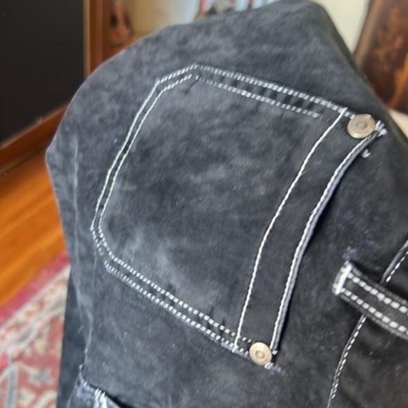 Karl Lagerfield Paris trousers zipper detail black sz 12 wardrobe office pants - Picture 11 of 11